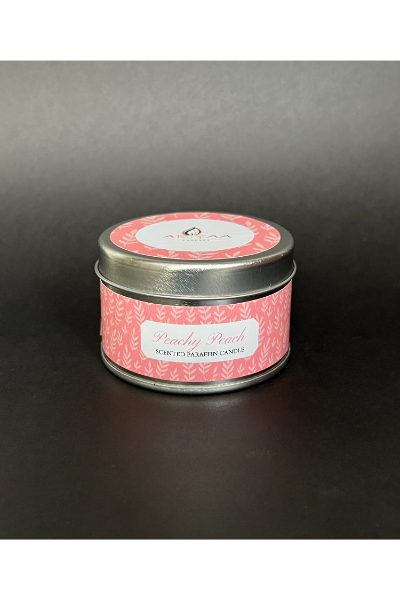 Paraffin Wax  Tin Candle - Peachy Peach 